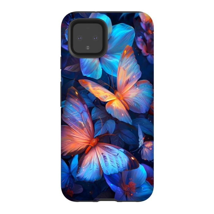Pixel 4 StrongFit magical night butterflies by haroulita