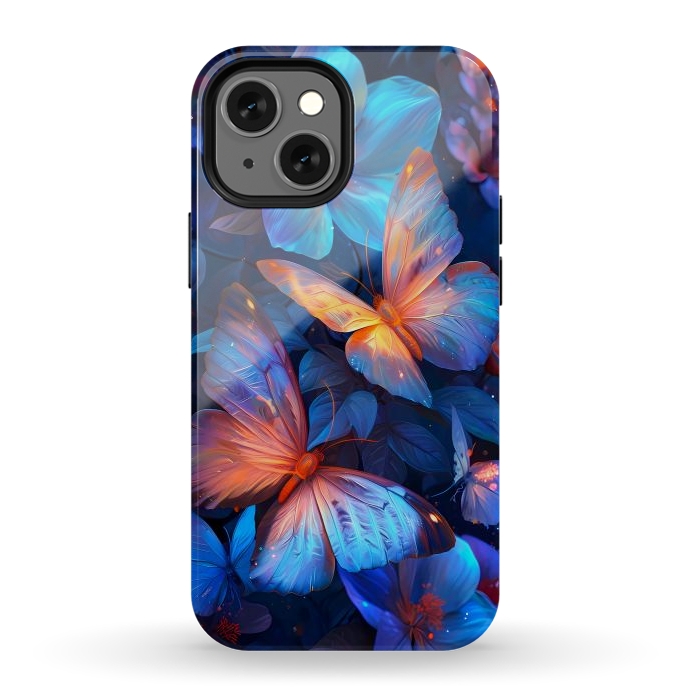 iPhone 12 mini StrongFit magical night butterflies by haroulita
