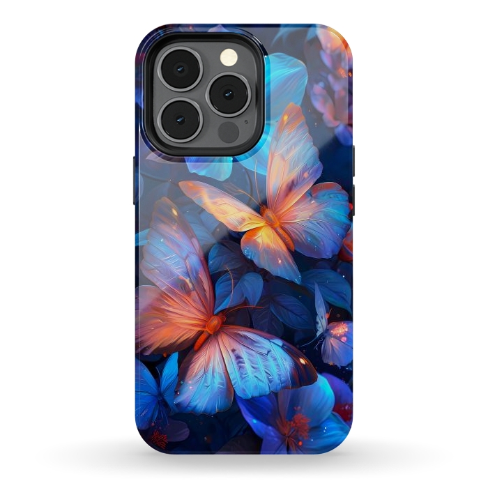 iPhone 13 pro StrongFit magical night butterflies by haroulita