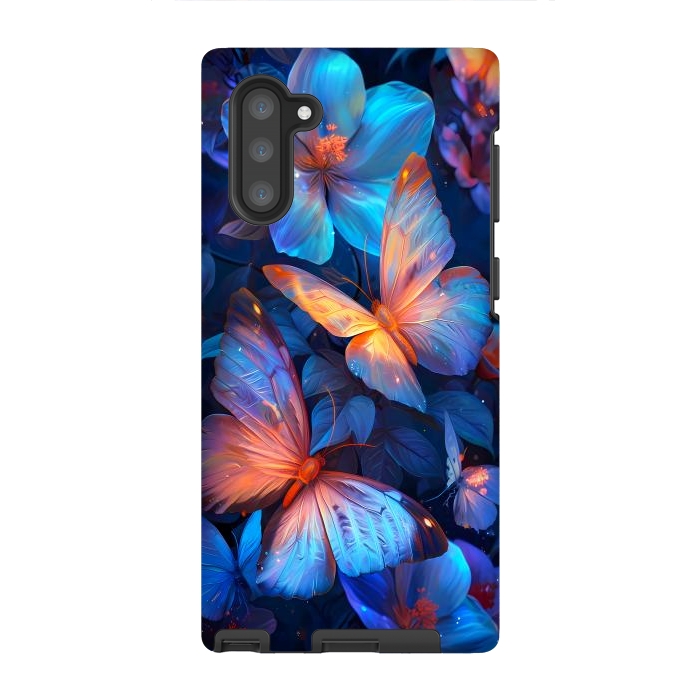Galaxy Note 10 StrongFit magical night butterflies by haroulita