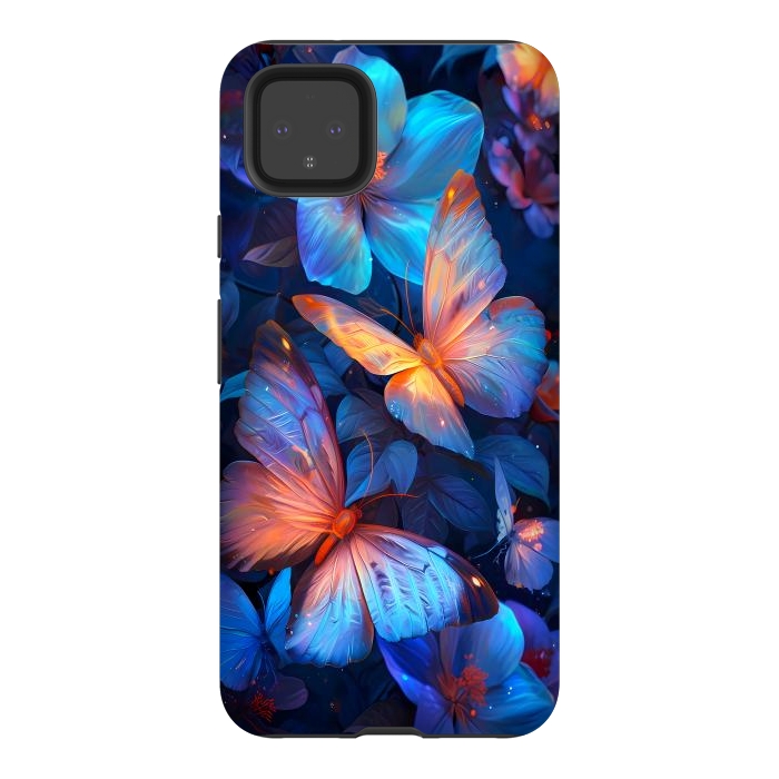 Pixel 4XL StrongFit magical night butterflies by haroulita