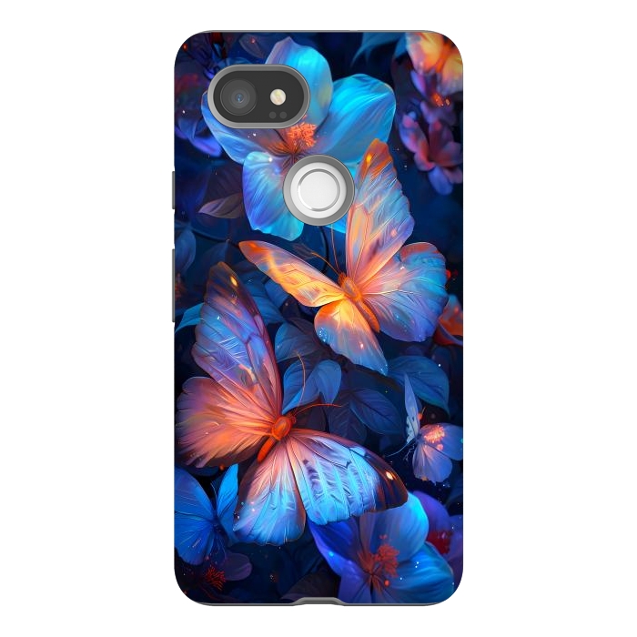 Pixel 2XL StrongFit magical night butterflies by haroulita