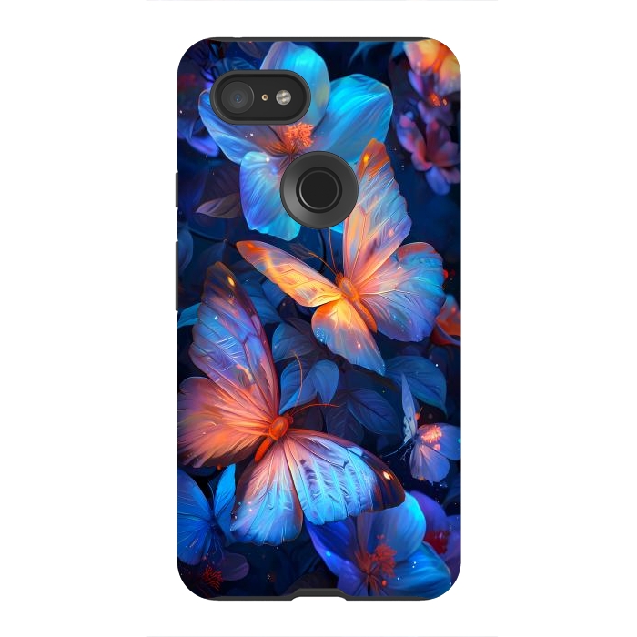 Pixel 3XL StrongFit magical night butterflies by haroulita