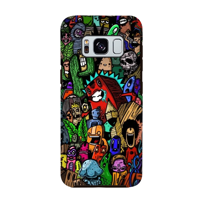 Galaxy S8 StrongFit Doodle color party by Manuvila