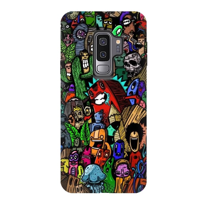 Galaxy S9 plus StrongFit Doodle color party by Manuvila