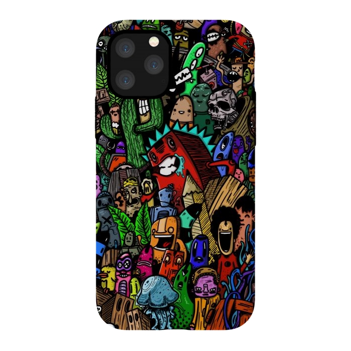 iPhone 11 Pro StrongFit Doodle color party by Manuvila