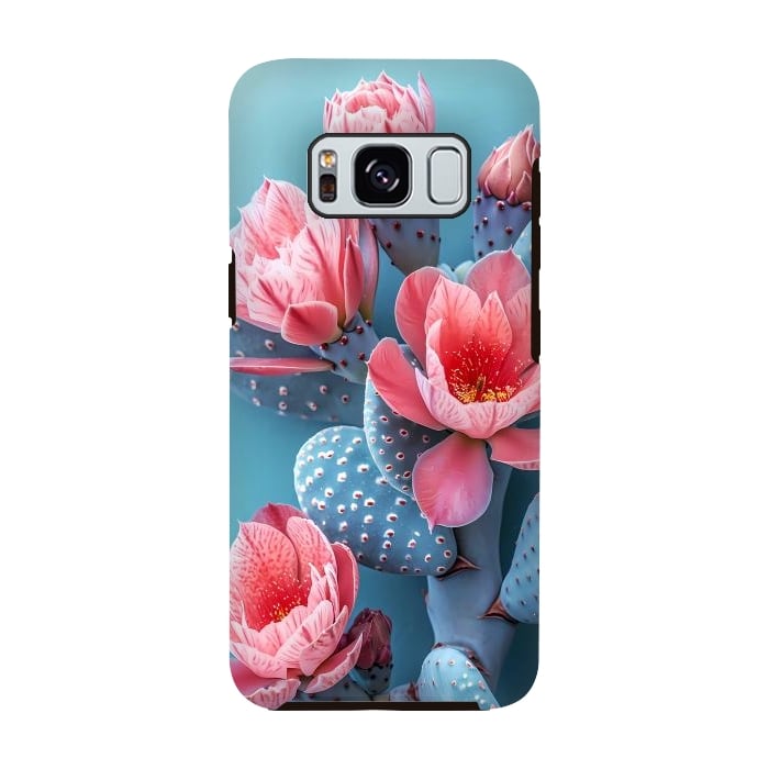 Galaxy S8 StrongFit Pastel cactus flowers by haroulita