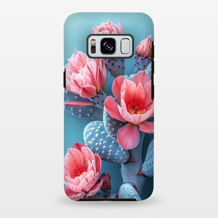 Galaxy S8 plus StrongFit Pastel cactus flowers by haroulita