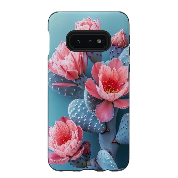 Galaxy S10e StrongFit Pastel cactus flowers by haroulita