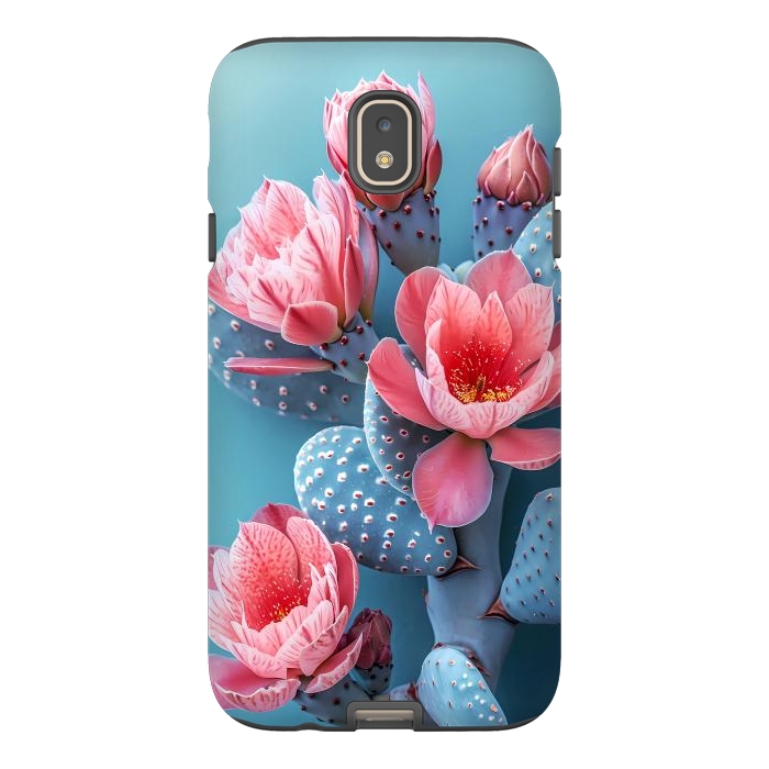 Galaxy J7 StrongFit Pastel cactus flowers by haroulita