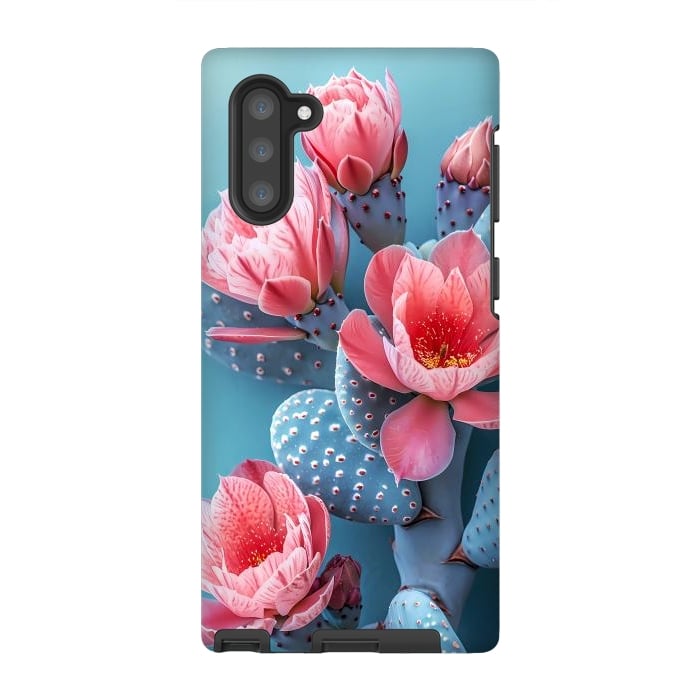 Galaxy Note 10 StrongFit Pastel cactus flowers by haroulita