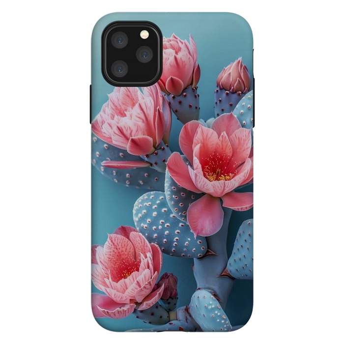 iPhone 11 Pro Max StrongFit Pastel cactus flowers by haroulita