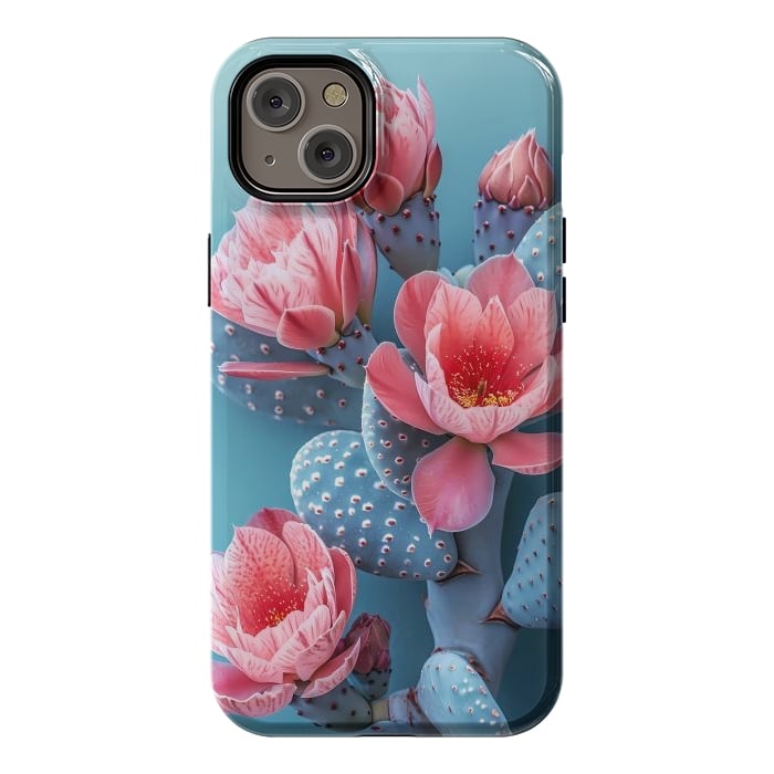 iPhone 14 Plus StrongFit Pastel cactus flowers by haroulita