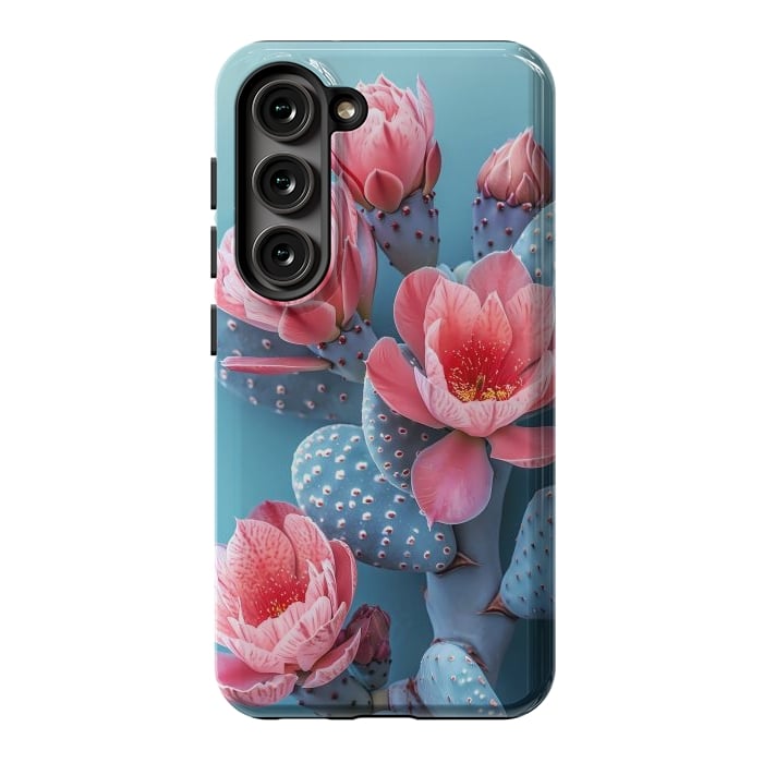 Galaxy S23 StrongFit Pastel cactus flowers by haroulita