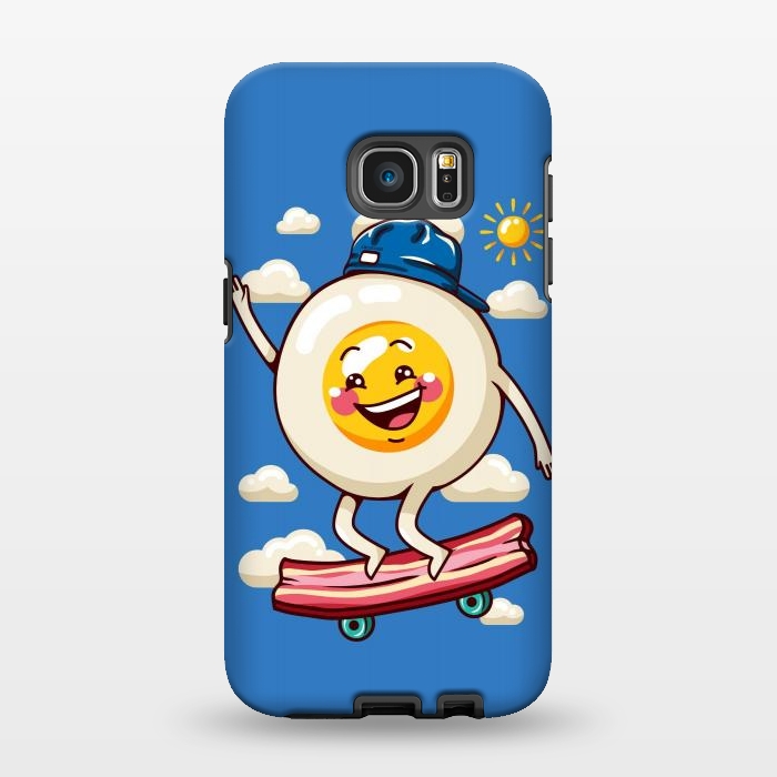 Galaxy S7 EDGE StrongFit Funny Fried Egg by LM2Kone