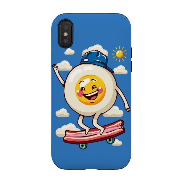 iPhone Xs / X StrongFit Funny Fried Egg by LM2Kone