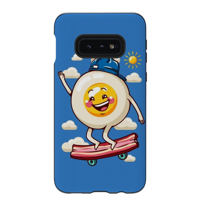 Galaxy S10e StrongFit Funny Fried Egg by LM2Kone