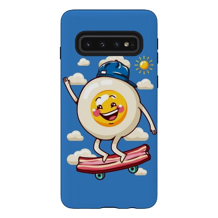 Galaxy S10 StrongFit Funny Fried Egg by LM2Kone