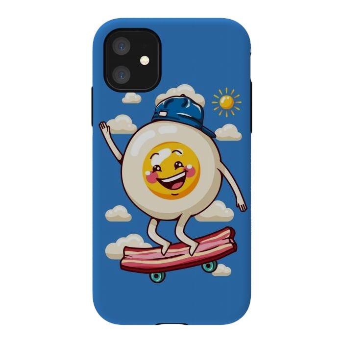 iPhone 11 StrongFit Funny Fried Egg by LM2Kone