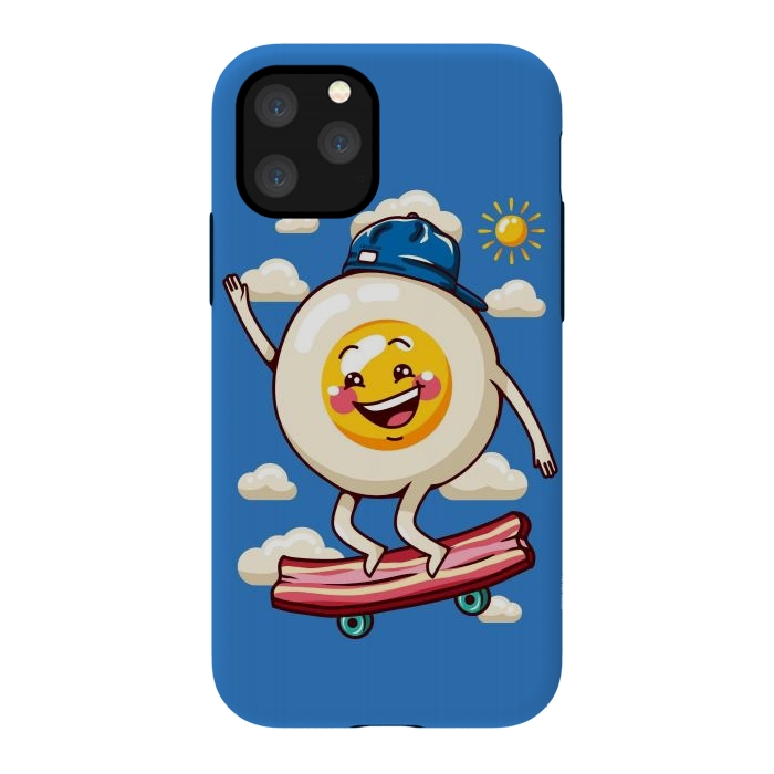 iPhone 11 Pro StrongFit Funny Fried Egg by LM2Kone