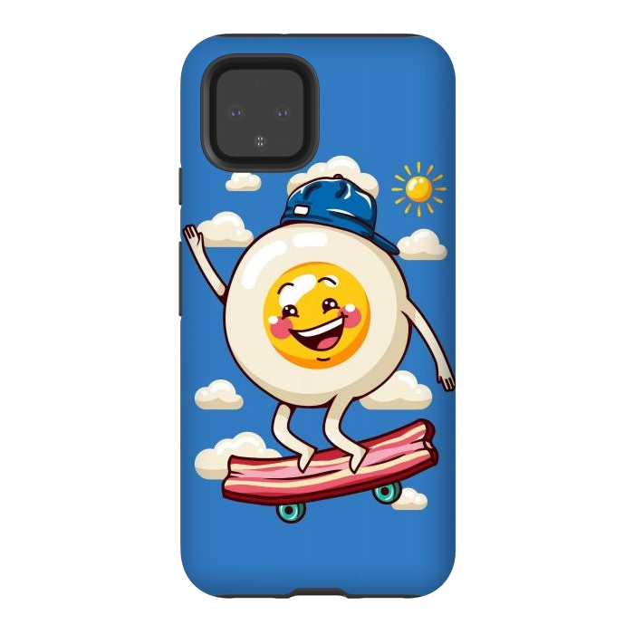 Pixel 4 StrongFit Funny Fried Egg by LM2Kone