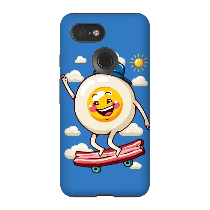 Pixel 3 StrongFit Funny Fried Egg by LM2Kone