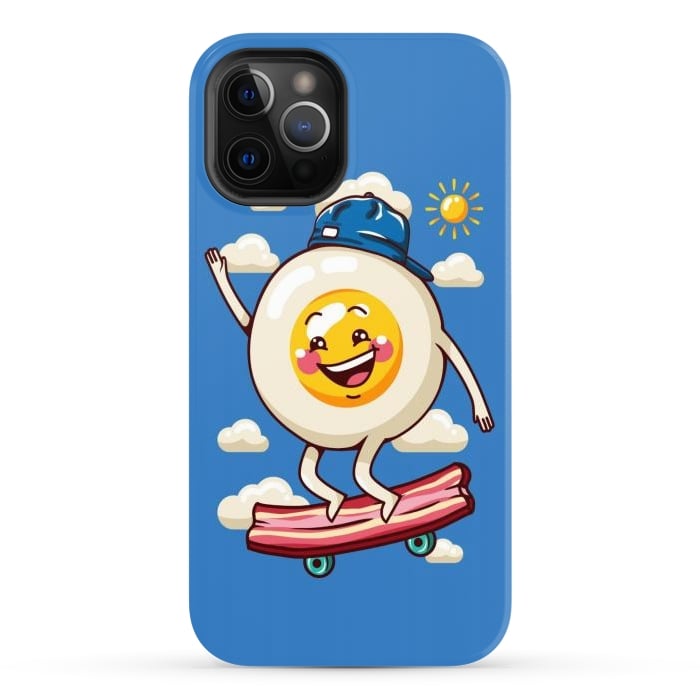 iPhone 12 Pro Max StrongFit Funny Fried Egg by LM2Kone