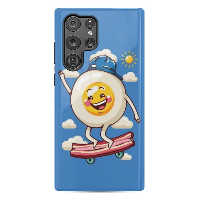 Galaxy S22 Ultra StrongFit Funny Fried Egg by LM2Kone