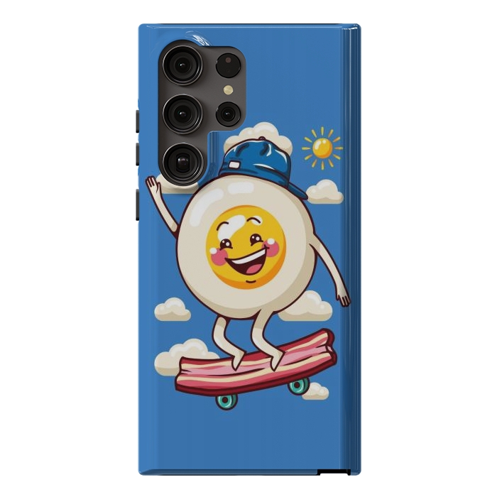 Galaxy S23 Ultra StrongFit Funny Fried Egg by LM2Kone