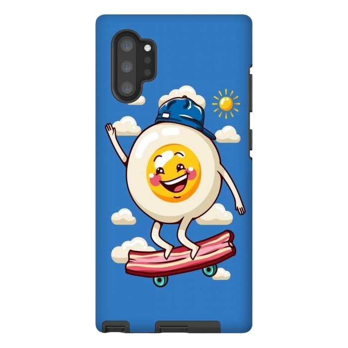 Galaxy Note 10 plus StrongFit Funny Fried Egg by LM2Kone