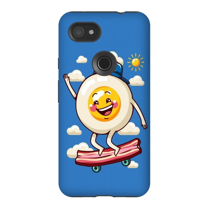 Pixel 3AXL StrongFit Funny Fried Egg by LM2Kone