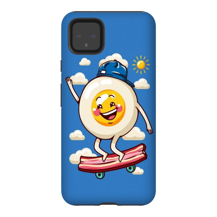 Pixel 4XL StrongFit Funny Fried Egg by LM2Kone