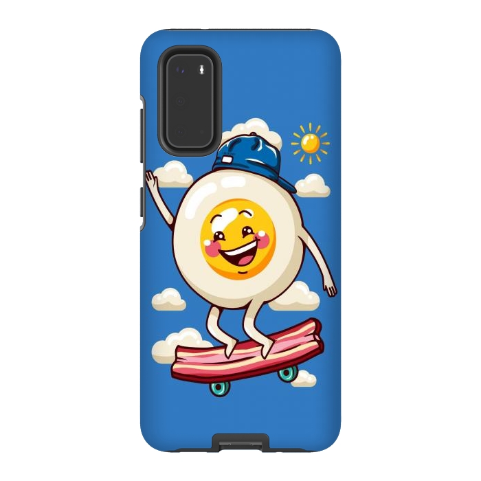 Galaxy S20 StrongFit Funny Fried Egg by LM2Kone