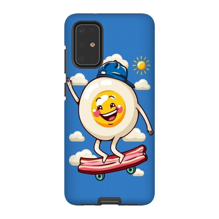 Galaxy S20 Plus StrongFit Funny Fried Egg by LM2Kone