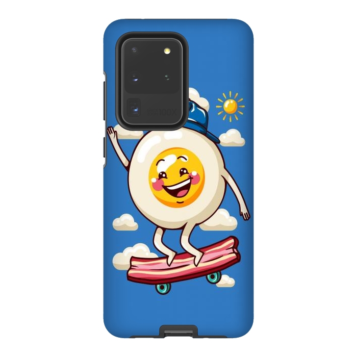 Galaxy S20 Ultra StrongFit Funny Fried Egg by LM2Kone