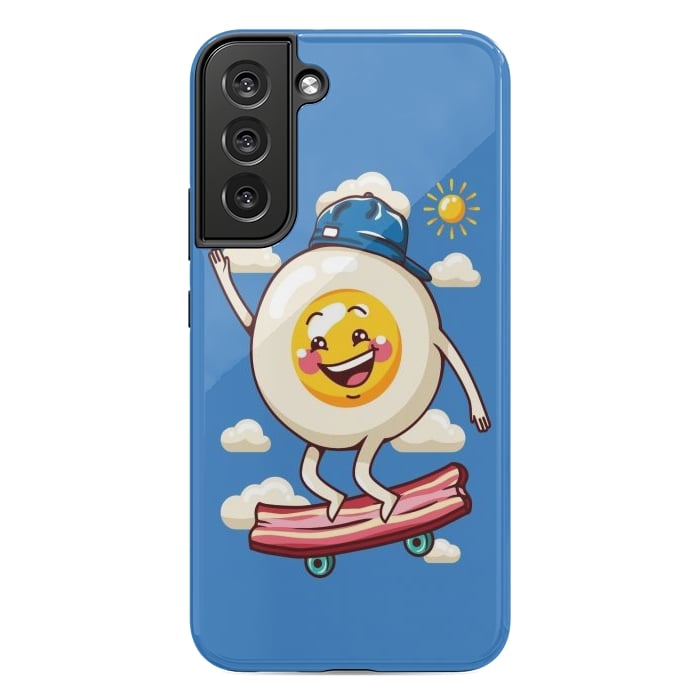 Galaxy S22 plus StrongFit Funny Fried Egg by LM2Kone
