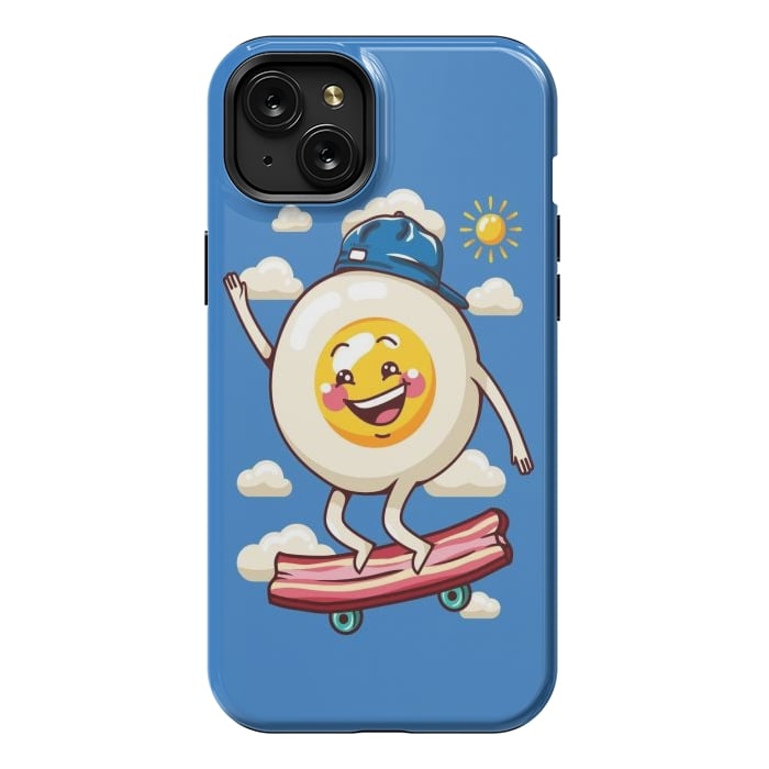 iPhone 15 Plus StrongFit Funny Fried Egg by LM2Kone