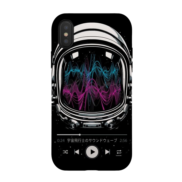 iPhone Xs / X StrongFit Soundtrack Neon - Astronaut by LM2Kone