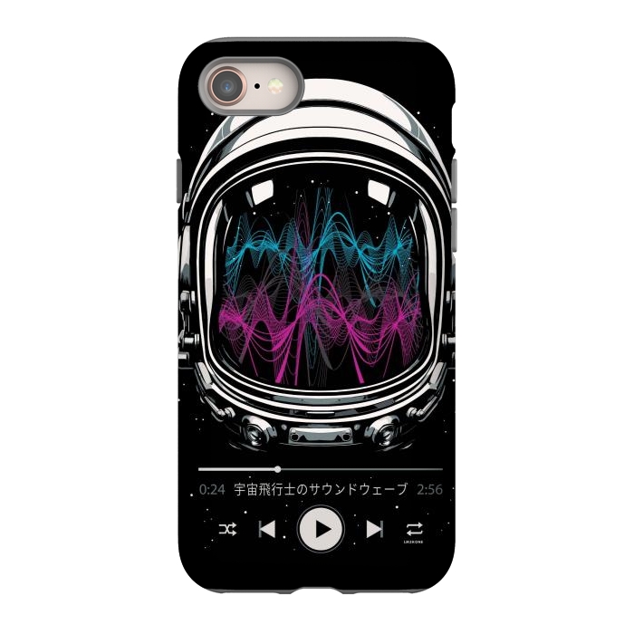 iPhone 8 StrongFit Soundtrack Neon - Astronaut by LM2Kone