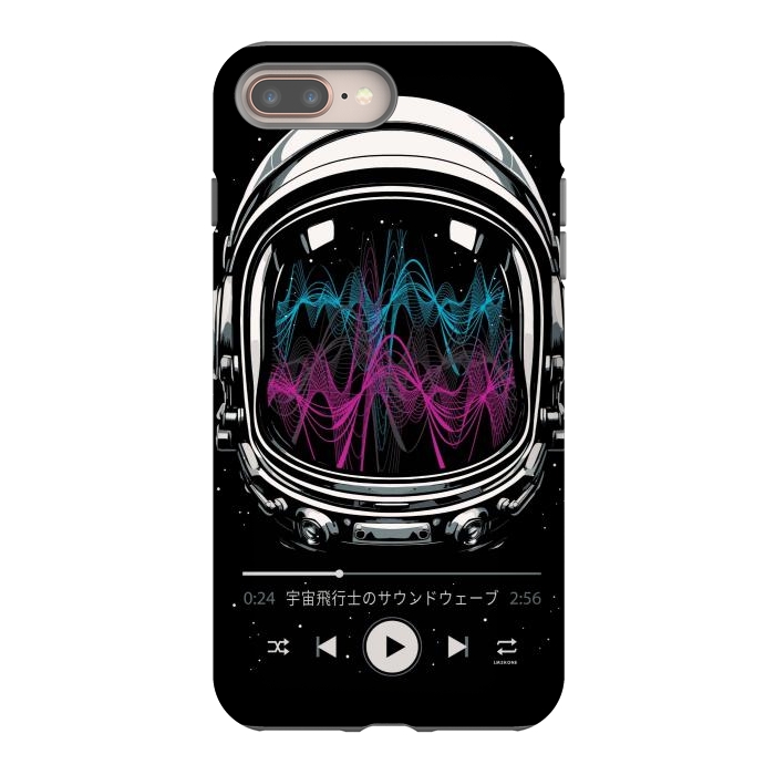 iPhone 8 plus StrongFit Soundtrack Neon - Astronaut by LM2Kone
