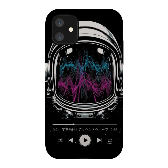 iPhone 11 StrongFit Soundtrack Neon - Astronaut by LM2Kone
