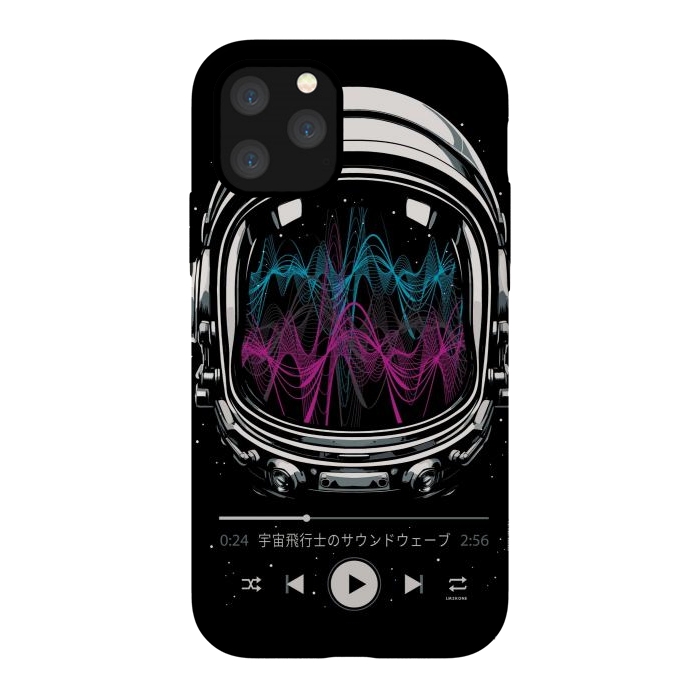 iPhone 11 Pro StrongFit Soundtrack Neon - Astronaut by LM2Kone