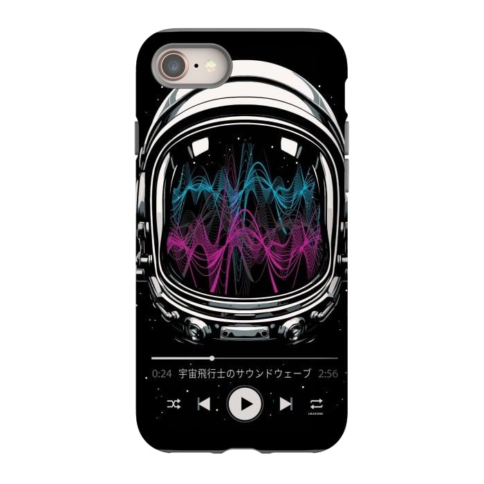 iPhone SE StrongFit Soundtrack Neon - Astronaut by LM2Kone