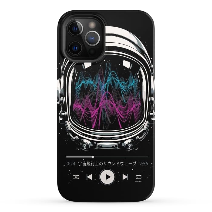 iPhone 12 Pro StrongFit Soundtrack Neon - Astronaut by LM2Kone