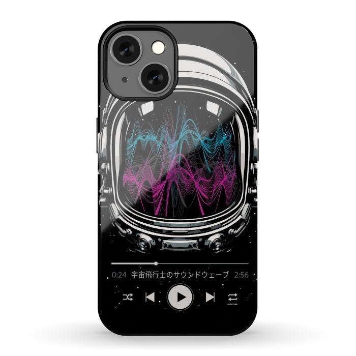 iPhone 13 StrongFit Soundtrack Neon - Astronaut by LM2Kone
