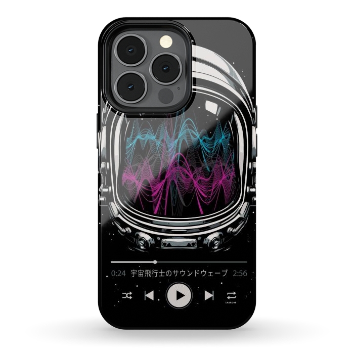 iPhone 13 pro StrongFit Soundtrack Neon - Astronaut by LM2Kone