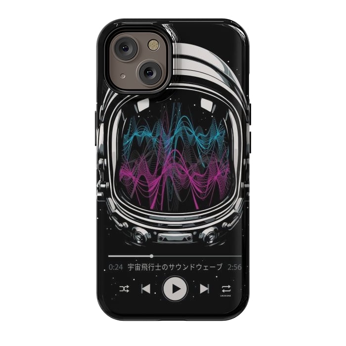 iPhone 14 StrongFit Soundtrack Neon - Astronaut by LM2Kone