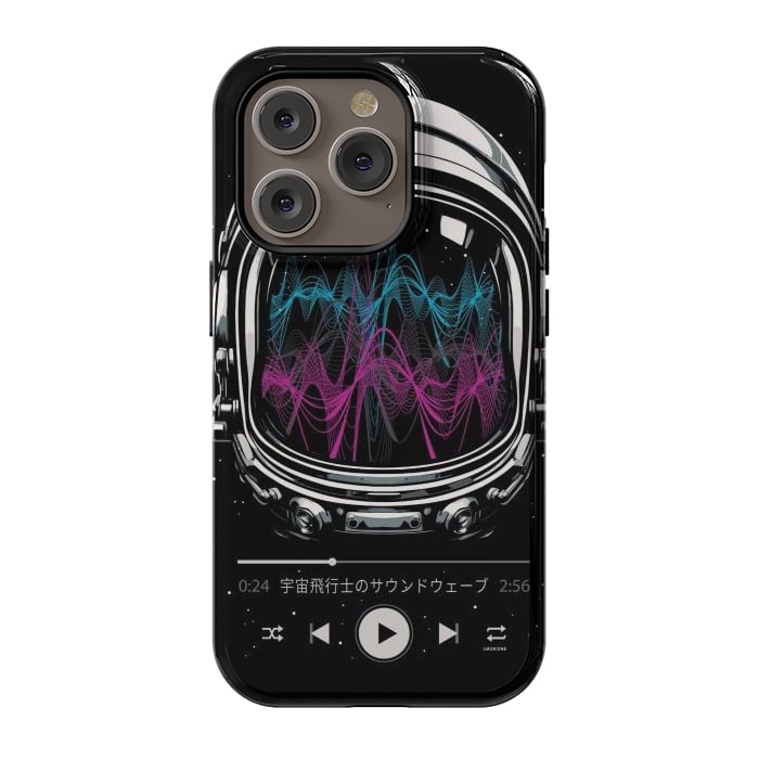 iPhone 14 Pro StrongFit Soundtrack Neon - Astronaut by LM2Kone