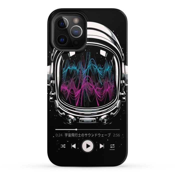 iPhone 12 Pro Max StrongFit Soundtrack Neon - Astronaut by LM2Kone