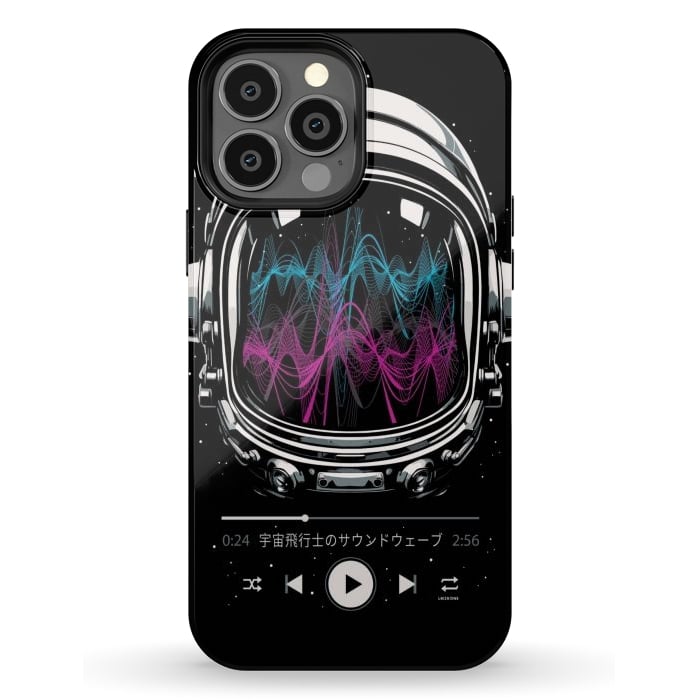 iPhone 13 Pro Max StrongFit Soundtrack Neon - Astronaut by LM2Kone